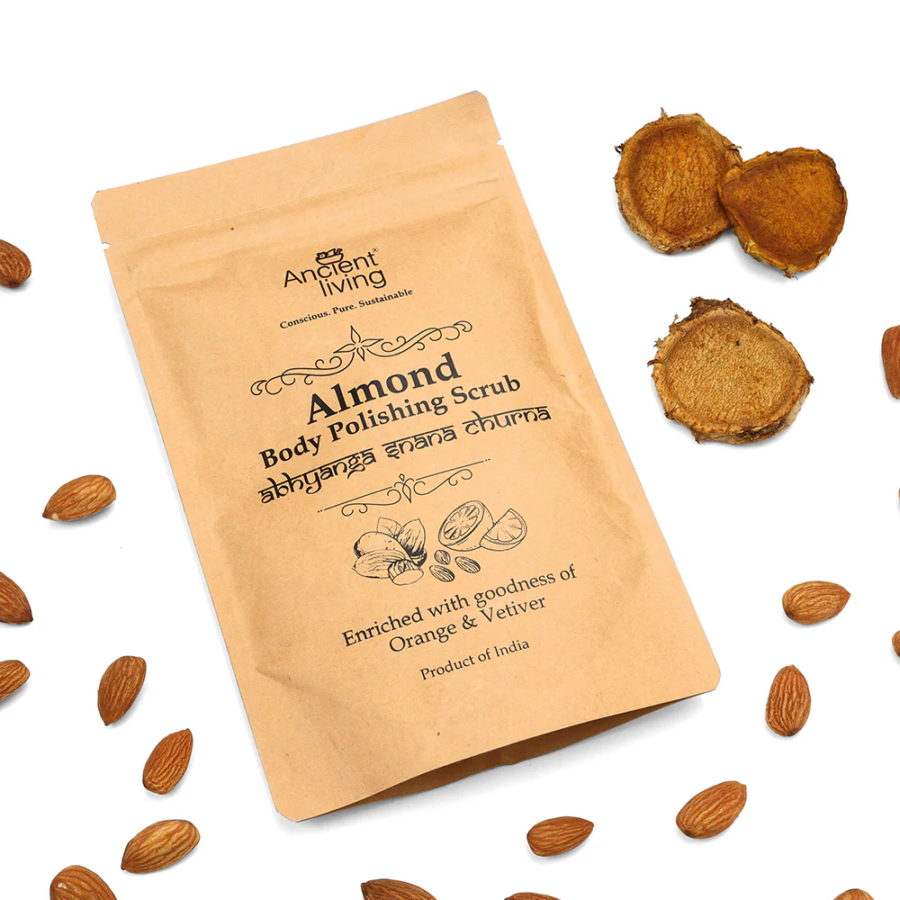 Almond Body Polishing Scrub Pouch - 100 gm - Image 3
