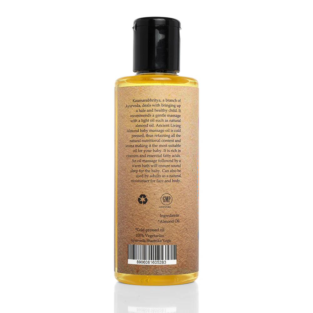 Ancient Living Almond Baby Massage Oil - 200 ml - Image 4