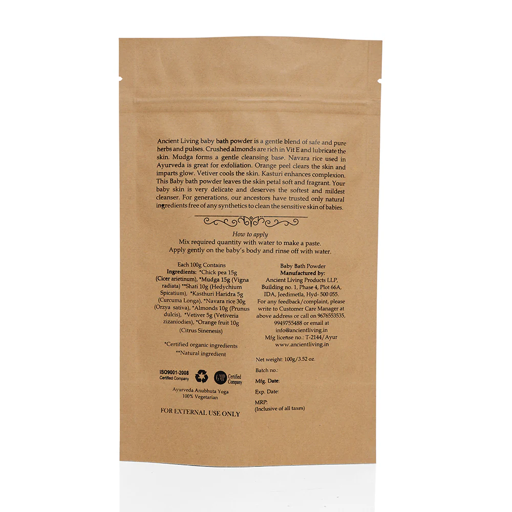 Ancient Living Baby Bath Powder Pouch - 100 gm - Image 3