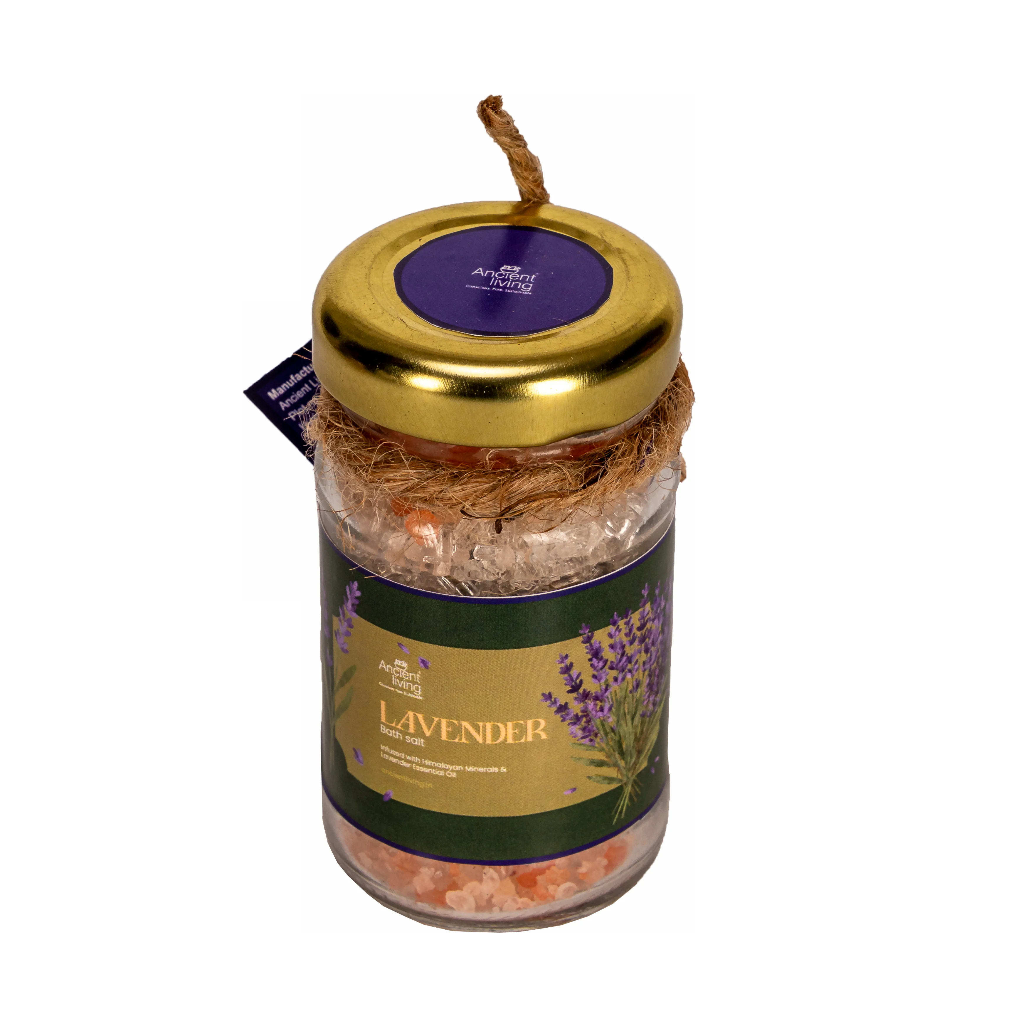 Ancient Living Lavender Bath Salt – Aromatic Mineral Soak for Relaxation & Skin Softening  set of 2-65gms