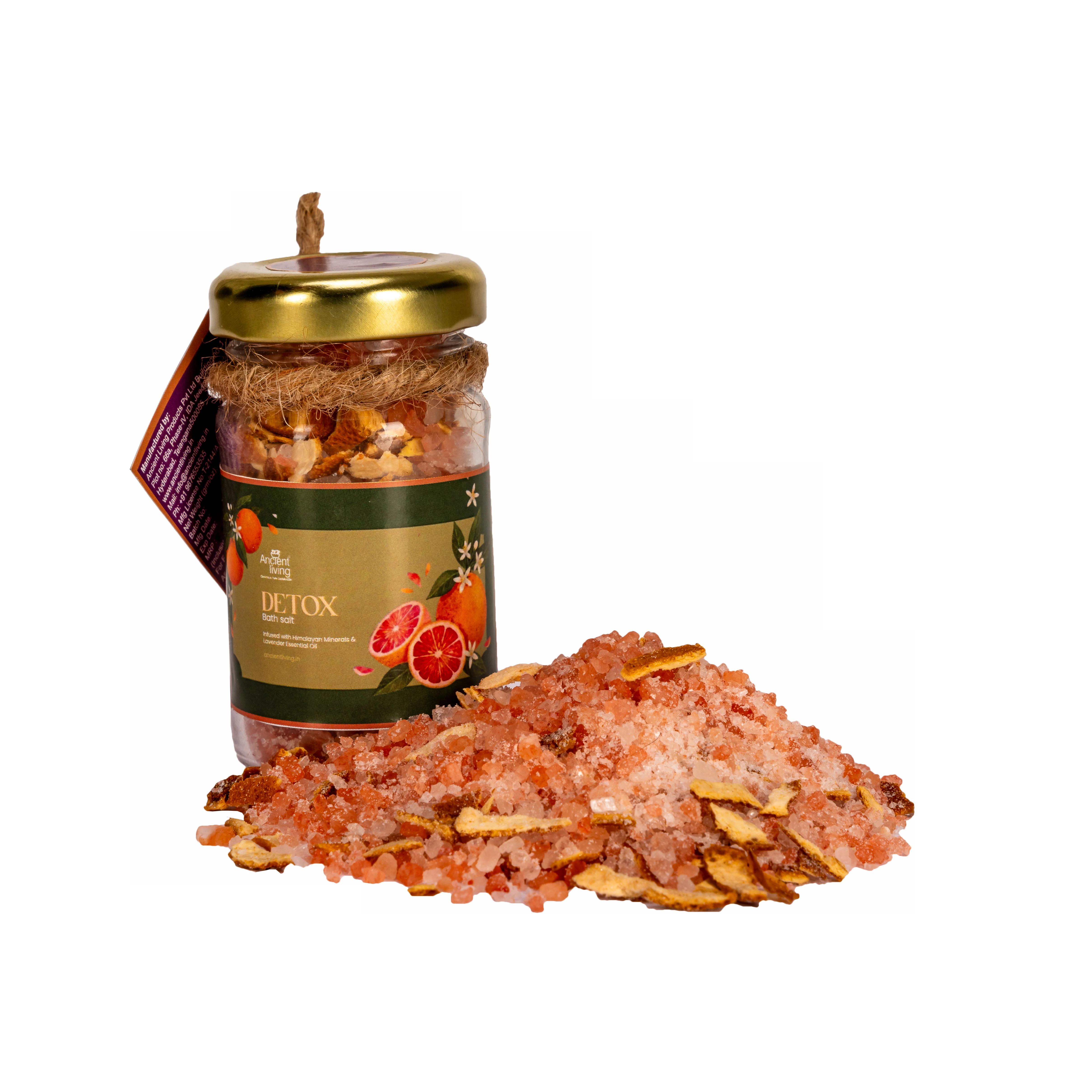 Ancient Living Detox Bath Salt with Himalayan Pink Salt & Citrus Oils | Deep Cleansing & Relaxation set of 2 -65gms