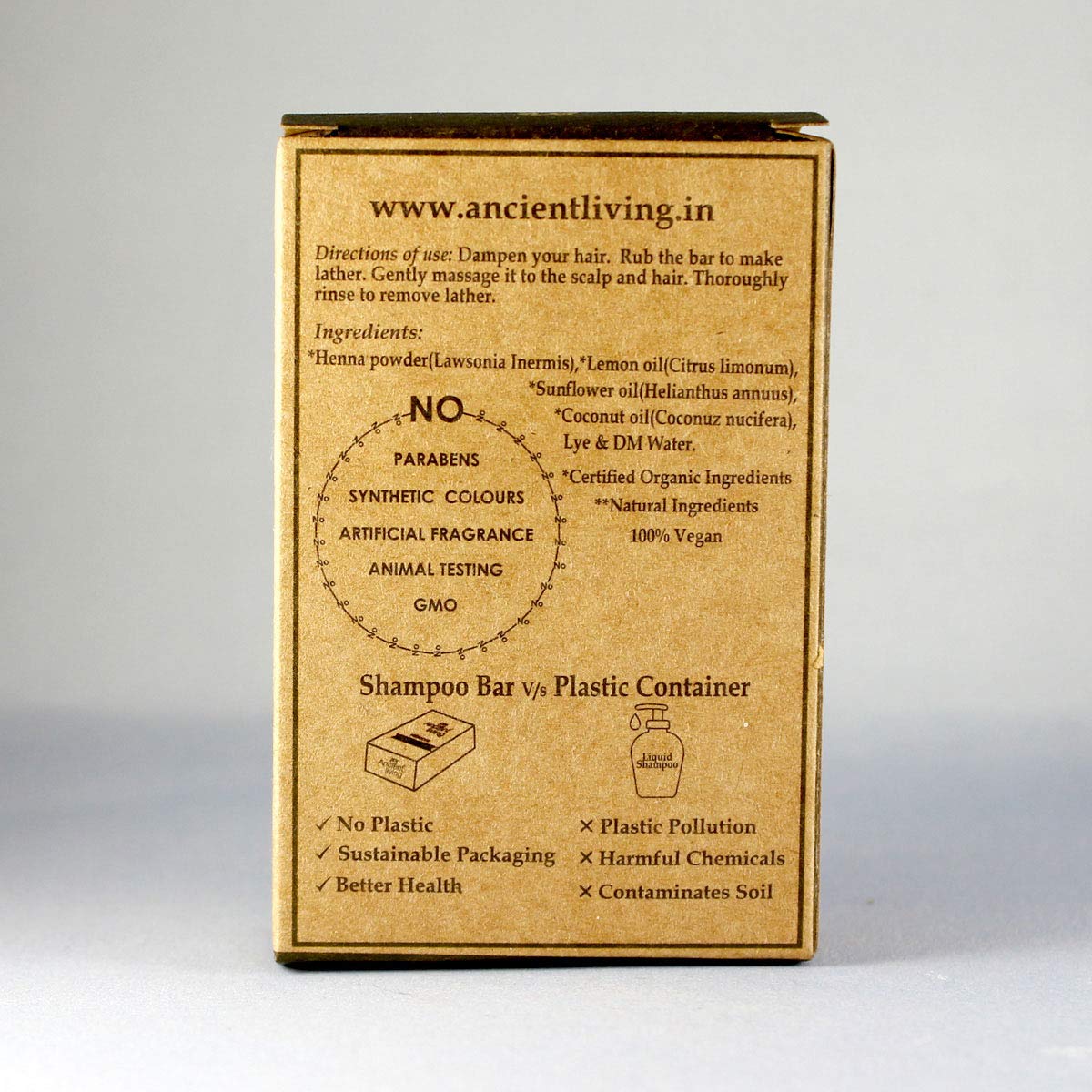 Ancient Living Henna Shampoo Bar - 100 gm - Image 3