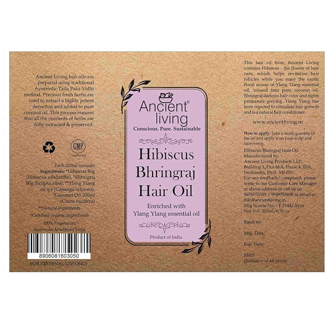 Ancient Living Hibiscus & Bhringraj Hair Oil - 100 ml - Image 7