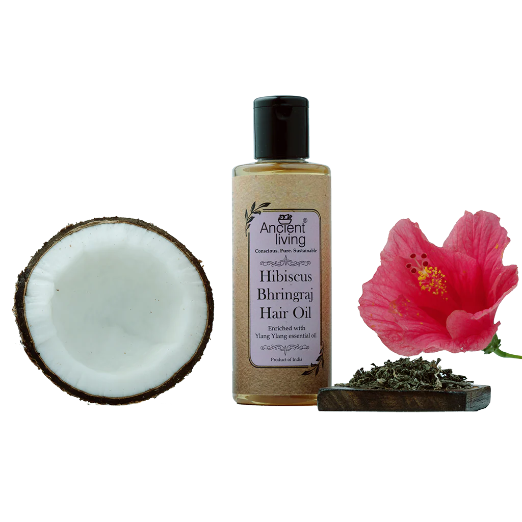 Ancient Living Hibiscus & Bhringraj Hair Oil - 50 ml - Image 3
