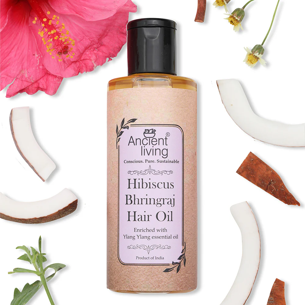 Ancient Living Hibiscus & Bhringraj Hair Oil - 50 ml - Image 4