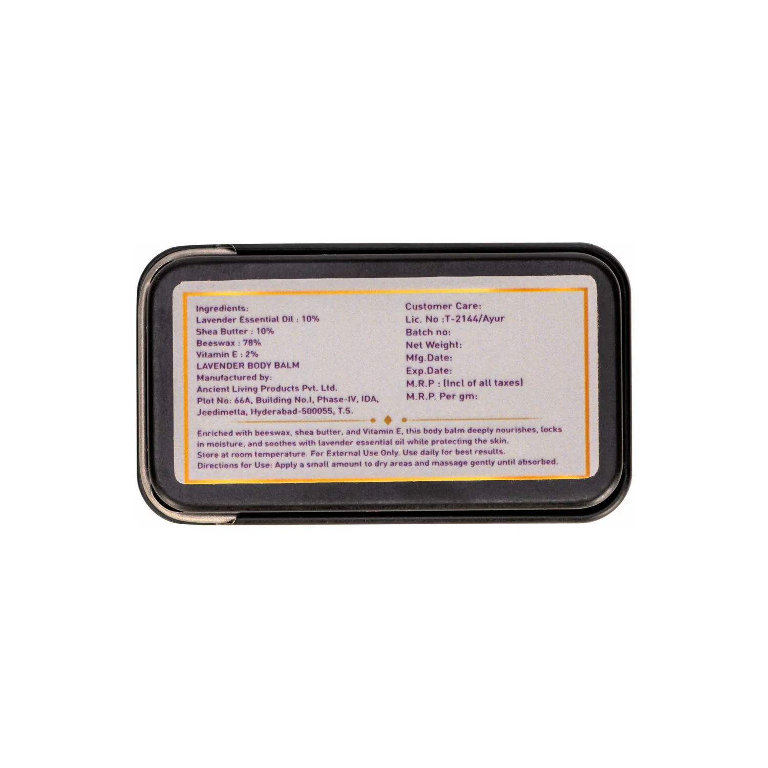 Ancient Living Lavender Body Balm -15gms - Image 3