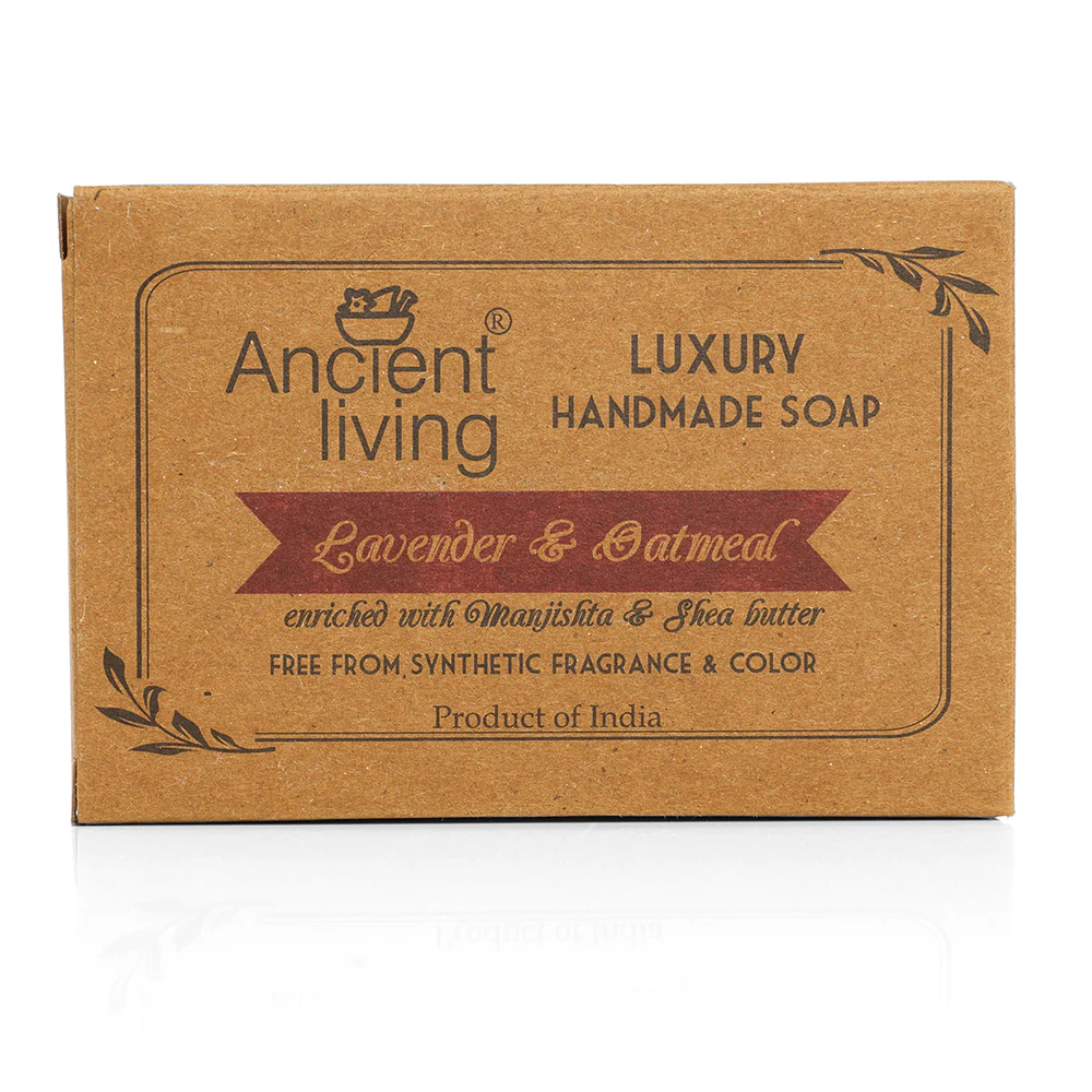 Ancient Living Lavender & Oatmeal Luxury Handmade Soap | with Organic Certified Ingredients | Chemical-Free Natural Soap - Image 4