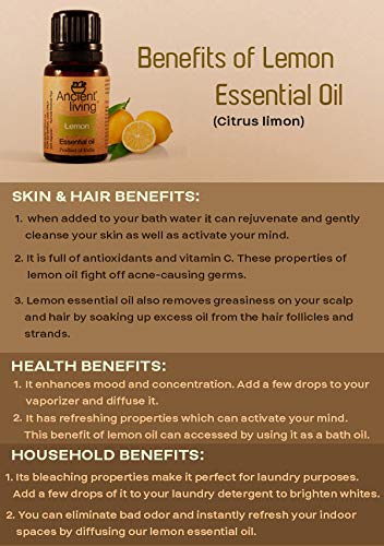 Ancient Living Lemon Essential Oil - 10 ml - Image 3