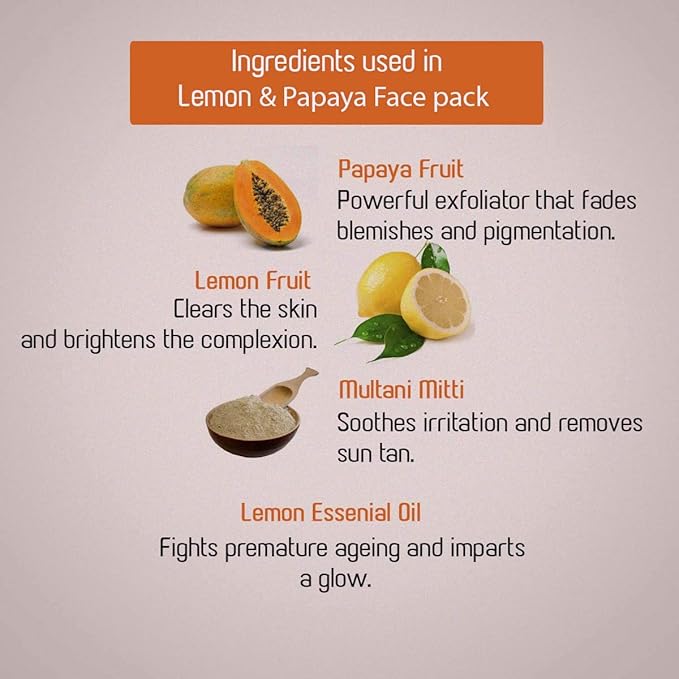 Ancient Living Lemon & Papaya Face Pack - 40 gm - Image 5