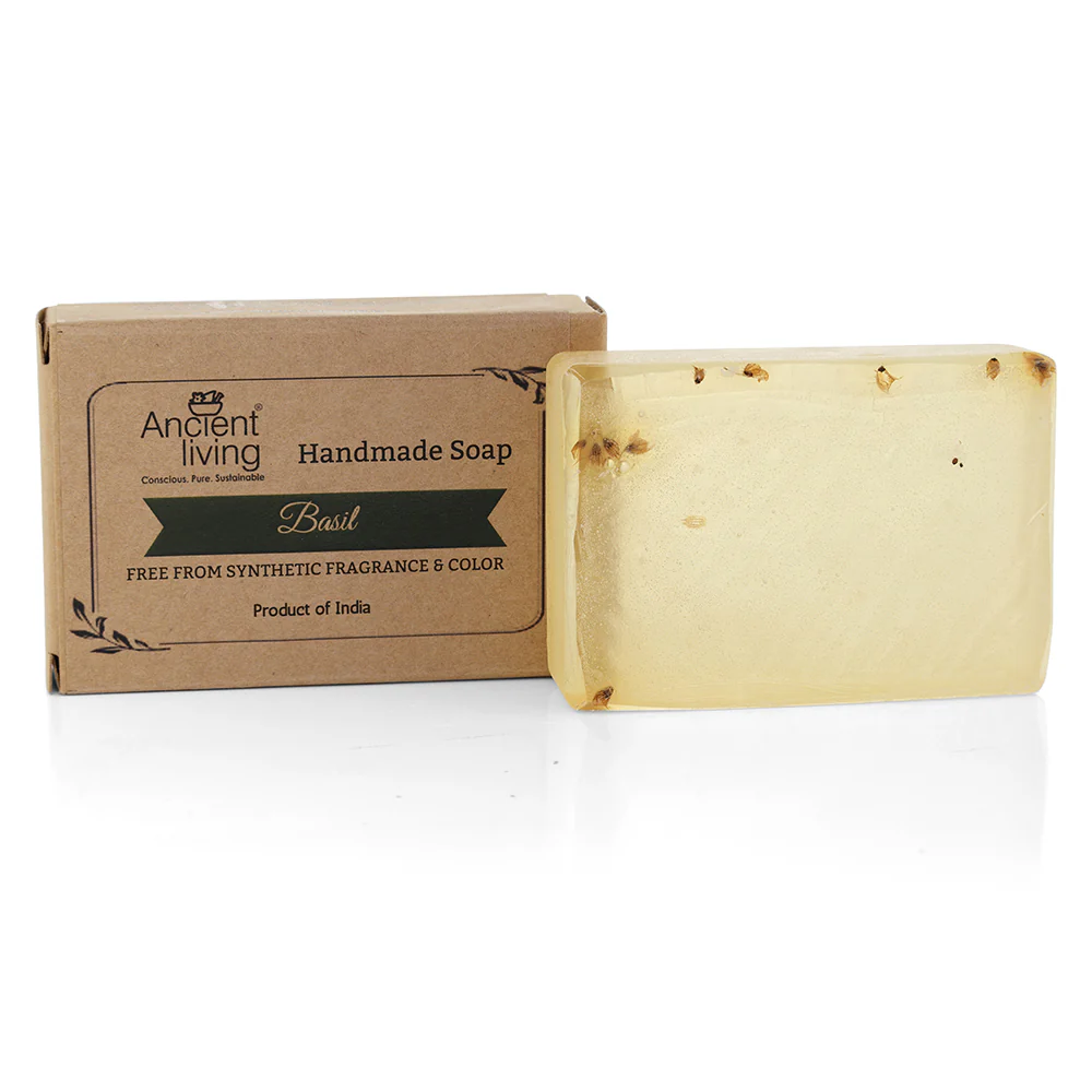 Ancient Living Basil Luxury Handmade Soap | with Organic Certified Ingredients | Glycerin Soap for Soft Skin | Chemical-Free Natural Soap - Image 4