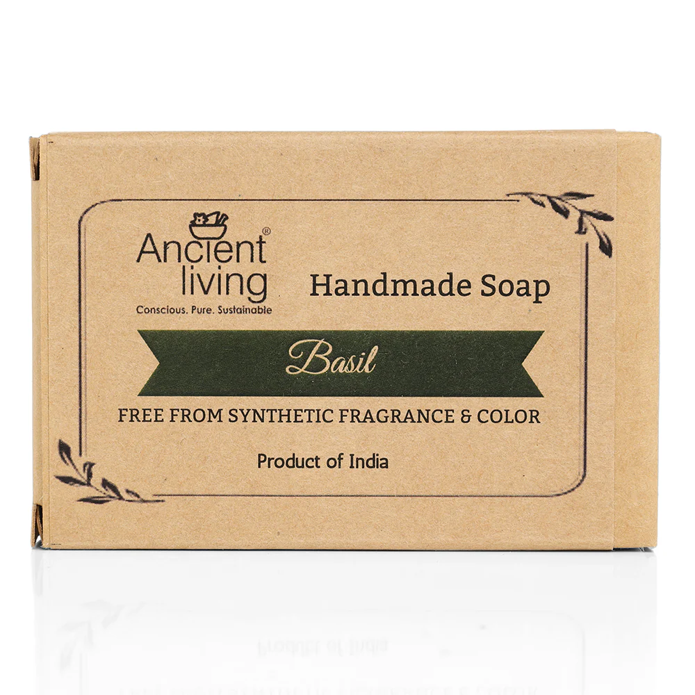 Ancient Living Basil Luxury Handmade Soap | with Organic Certified Ingredients | Glycerin Soap for Soft Skin | Chemical-Free Natural Soap - Image 5