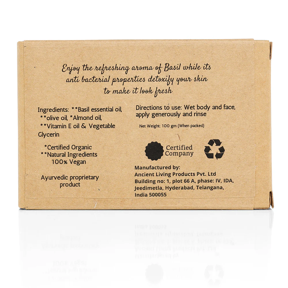 Ancient Living Basil Luxury Handmade Soap | with Organic Certified Ingredients | Glycerin Soap for Soft Skin | Chemical-Free Natural Soap - Image 6