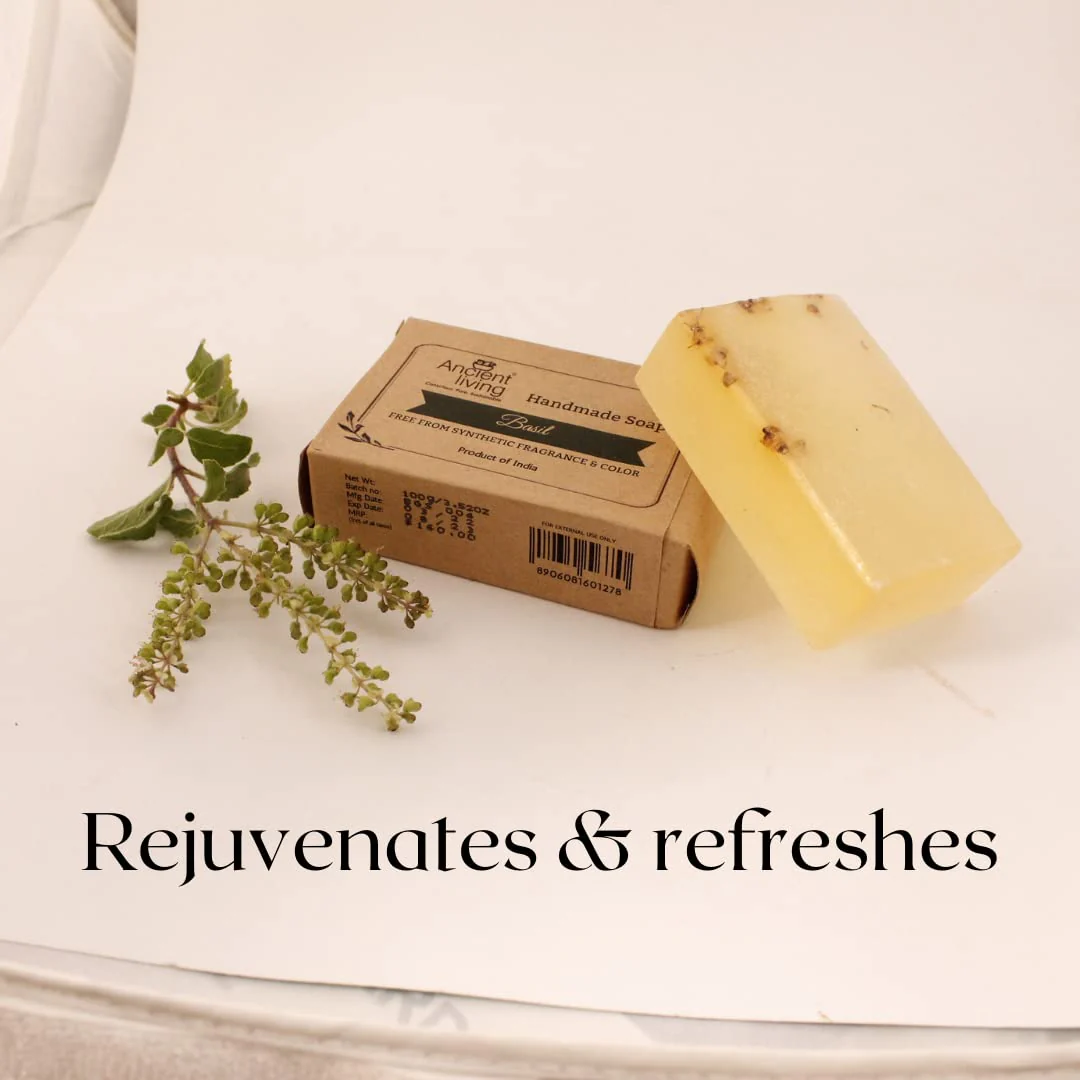 Ancient Living Basil Luxury Handmade Soap | with Organic Certified Ingredients | Glycerin Soap for Soft Skin | Chemical-Free Natural Soap - Image 8