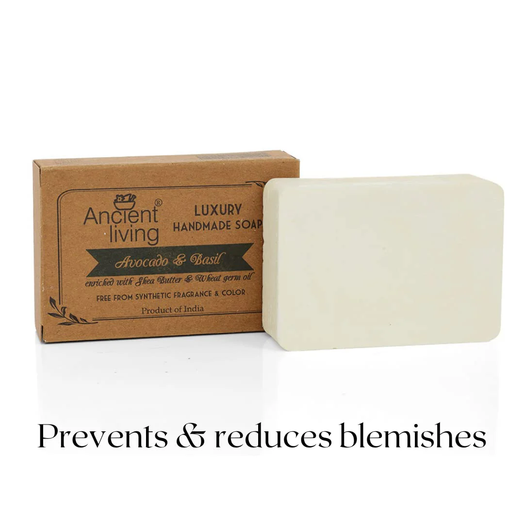 Ancient Living Moisturizing Handmade Soap Combo – Pack of 4 (Neem & Lemon, Orange, Neroli & Vetiver, Avocado & Basil) - Image 6