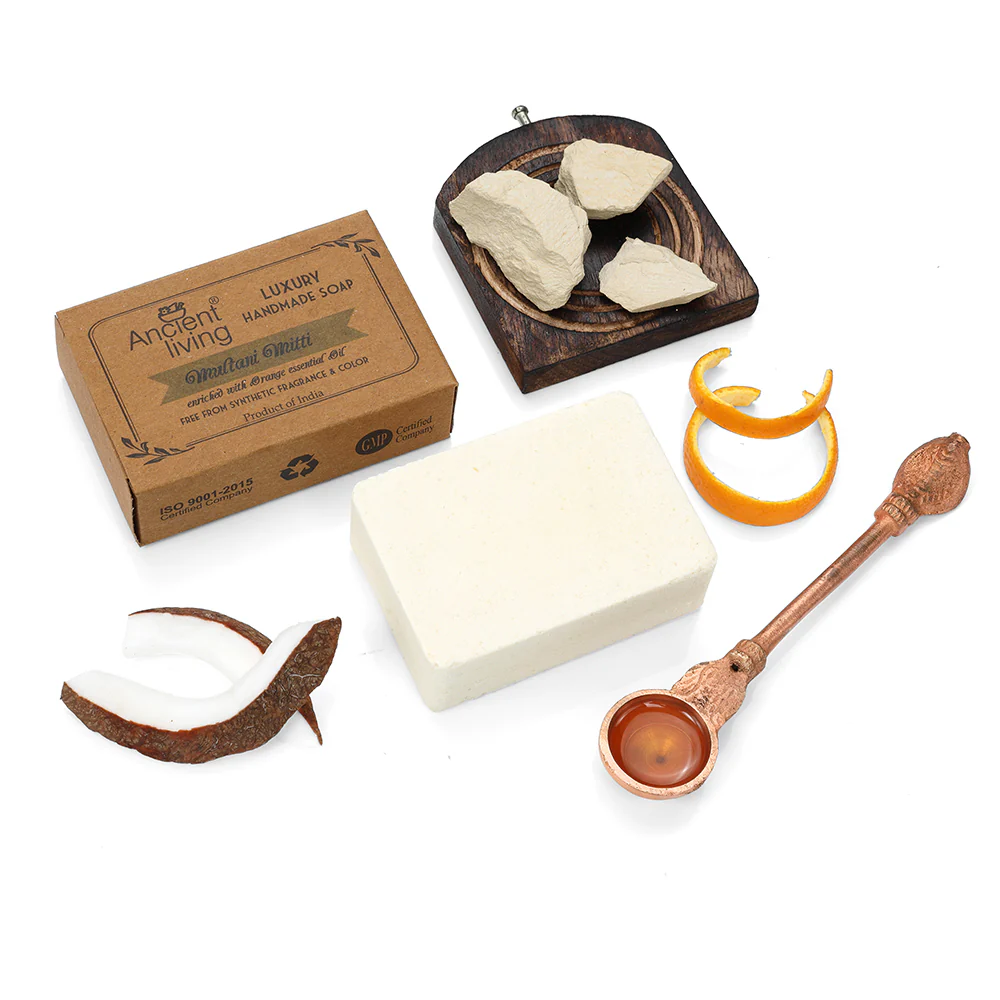 Ancient Living Multani Mitti Luxury Handmade Soap | with Organic Certified Ingredients  | Chemical-Free Soap for Tan Removal - Image 6