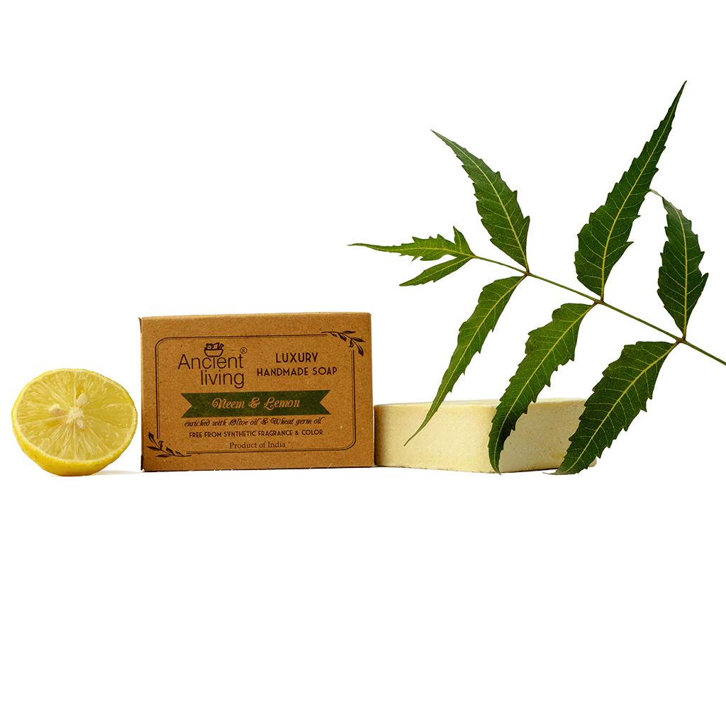 Ancient Living Neem & Lemon Luxury Handmade Soap | with Organic Certified Ingredients | Chemical-Free  Soap | Natural Purifying Soap - Image 3