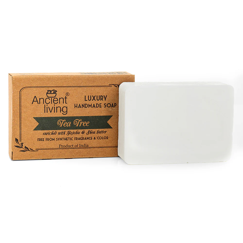 Ancient Living Tea tree Luxury Handmade Soap | with Organic Certified Ingredients | Natural Soap for Acne-Prone Skin | Ayurvedic Soap - Image 4