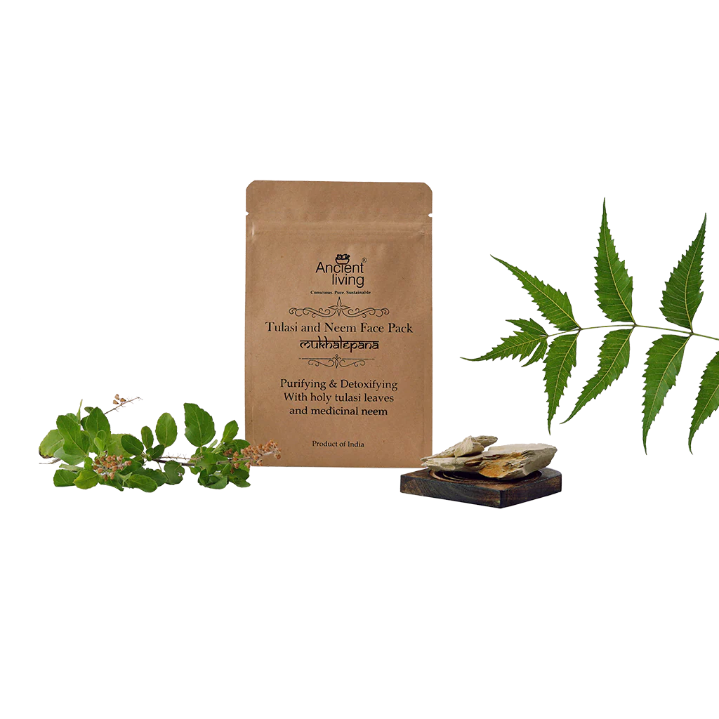 Ancient Living Tulasi & Neem Face Pack - 40 gm - Image 4
