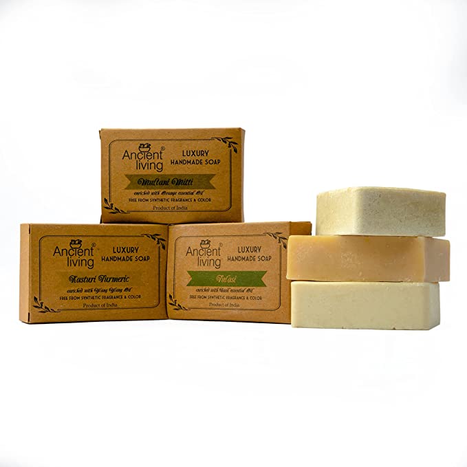Ancient Living Daily Bath Needs Handmade Soap Combo (Set of 3) 100gm Each - Image 3