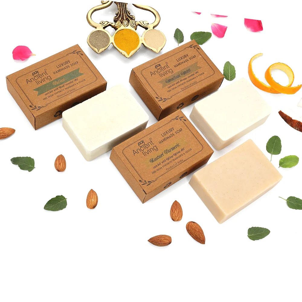 Ancient Living Daily Bath Needs Handmade Soap Combo (Set of 3) 100gm Each - Image 4
