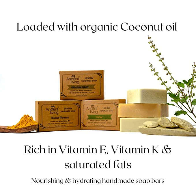 Ancient Living Daily Bath Needs Handmade Soap Combo (Set of 3) 100gm Each - Image 5